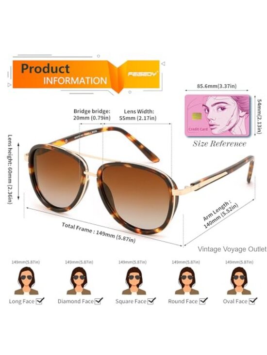 Retro Polarized Aviator Sunglasses UV400 Protection with Metal Hinges main image 6
